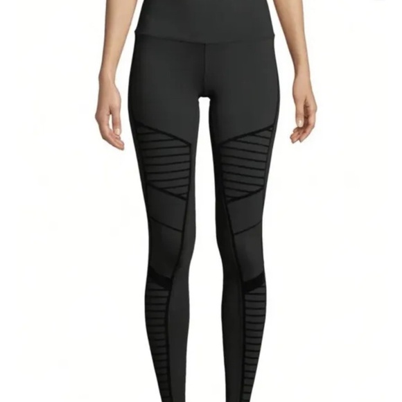 ALO yoga Flocked High-Waist Moto Leggings - Picture 10 of 12